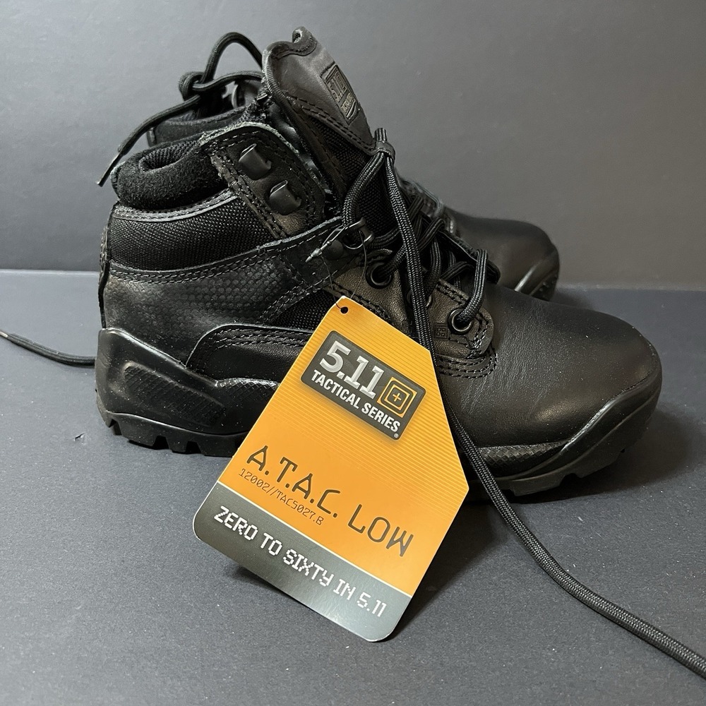 5.11 Tactical ATAC 6 Low Boots Black Leather Men's 6R 12002 New